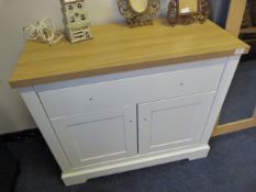 *White Two Door, Single Drawer Sideboard