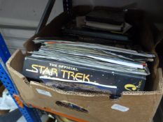 Box of Star Trek Magazines and Files
