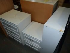 White Two Drawer Chest and a White Shelf Unit