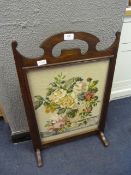 Oak Framed Tapestry Fire Screen