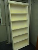 White Painted Five Height Bookshelf