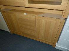 *Light Oak Sideboard with Two Doors and Three Drawers