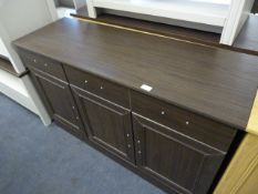 *Darkwood Sideboard with Three Doors and Two Drawers