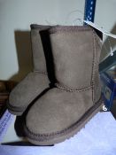 *Children's Shearling Boots (Chocolate Brown) Size:1