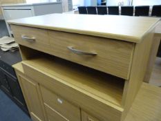 *Light Oak TV Unit with Single Drawer