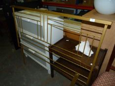 Metal Brass Effect Double Headboard