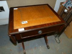 Darkwood Side Table with Single Drawer