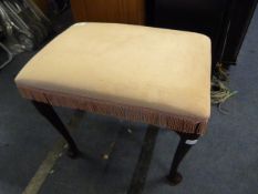 Pink Upholstered Dressing Table Stool