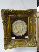 Gilt Framed Italian Marble Plaque