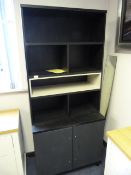 *Black Ash Wall Unit with Cupboard