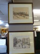 Pair of Hand Coloured Prints by Roger Davis 