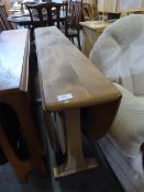 Teak Oval Drop Leaf Dining Table