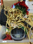 Box Containing Ornaments, Vases, Clock, etc.