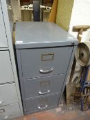 Three Drawer Foolscap Filing Cabinet (Grey)