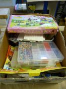 Box of Toys, Beads, Games