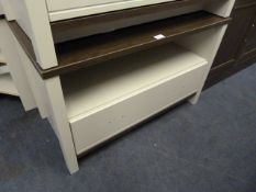 *Grey Single Drawer TV Unit with Darkwood Top