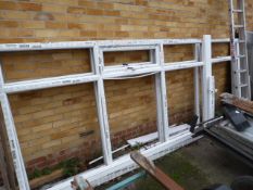 Four UPVC Window Frames with Glass and Polycarbonate Roofing