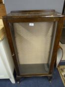 Walnut Veneered Display Cabinet