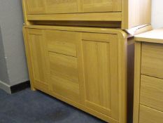 *Light Oak Two Door, Three Drawer Sideboard