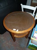 Circular Oak Occasional Table with Undershelf