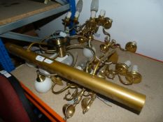 Brass Wall Lights and a Ceiling Light