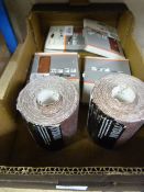 Box Containing Sandpaper and Two Rolls of Titan Sandpaper