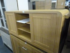 *Light Oak Sideboard with Two Doors and Shelves
