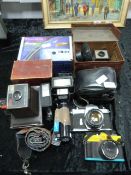 Vintage Camera and Flashlights, etc.