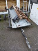 Single Axle Trailer with Galvanized Sideboards