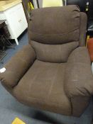 *Brown Upholstered Manual Recliner