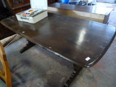 Ercol Dark Elm Refectory Dining Table