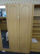 *Light Oak Double Wardrobe