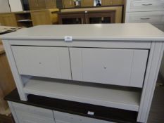 *Grey TV Unit with Two Drawers and Undershelf