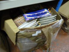 Box Containing Party Plates, Cups and Banners