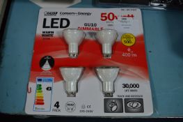 *FEIT GU10 LED BULBS 4PK