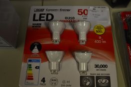 *FEIT GU10 LED BULBS 4PK