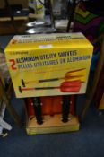 *TWO ALUMINIUM UTILITY SHOVELS