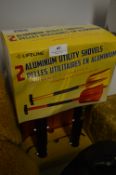 *TWO ALUMINIUM UTILITY SHOVELS