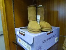 *KIRKLAND SHEEPSKIN BOOTS (CHESTNUT) SIZE:9