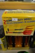 *TWO ALUMINIUM UTILITY SHOVELS