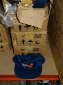 *100 Blue Baseball Caps Printed 