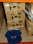 *100 Blue Baseball Caps Printed 