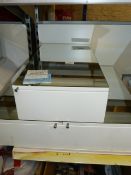 *Two White and Mirrored Bathroom Cabinets One Single, One Double