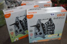 *Three Kiros 40m Hose Pipe Reel Stand