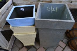 *Four Planters and a Galvanised Planter