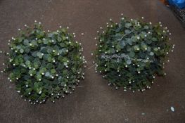 *Two Artificial Hanging Topiaries