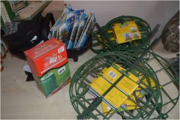 *Large Quantity of Garden Accessories Including Thermometers, Hanging Basket Bags, Plant Supports,