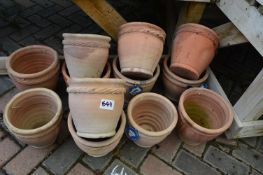 *Twelve Assorted Terracotta Plant Pots