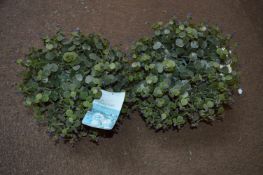 *Two Artificial Hanging Topiaries