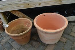 *Two Terracotta Plant Pots